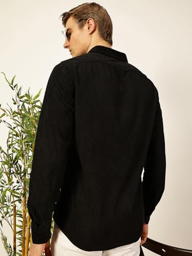Image of Thomas Scott Men's | Solid | Full Sleeve | Slim Fit | Polyester-Blend | Button Down | Casual Shirt