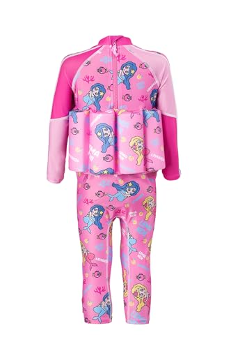 Image of Toddler Kids One-Piece Float Swimsuit with Adjustable Buoyancy UPF 50+ Sun Protection for Beach Pool Boys Girls