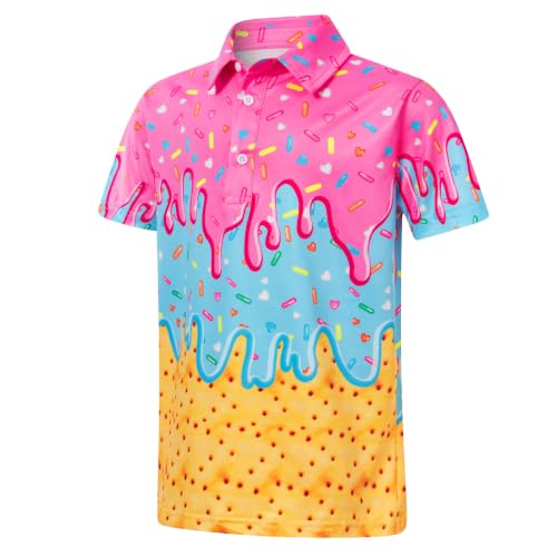 westwolf Boys Ice Cream Cone Polo Shirt Baseball Golf Clothes 5-6 Years - image 1