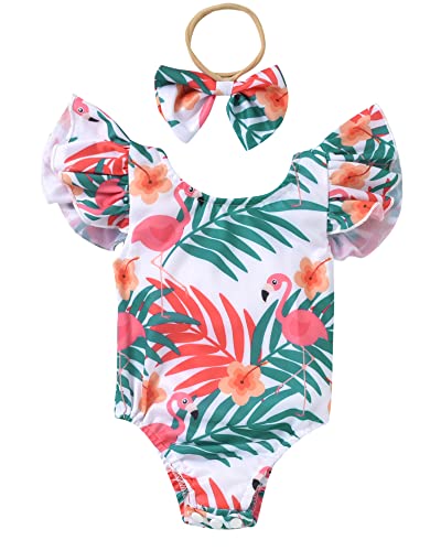 Image of Toddler Girl Baby Ruffles Mermaid Fish Scale Swimsuit One Piece Swimwear Bathing Sunsuit