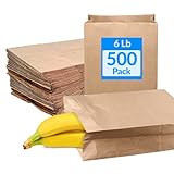 Reli. Paper Lunch Bags, 6 Lb | 500 Pcs - Bulk | Brown Paper Bags 6 lb Capacity | Kraft Paper Lunch Bags/Small Grocery Bags | Brown Paper Sacks for Snacks, Crafts, Lunch | Brown/Kraft