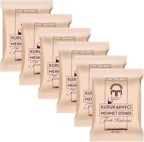 KURUKAHVECI MEHMET EFENDI Turkish Coffee, 100% Arabica, Finely Roasted Ground Coffee for Cezve, Rich...