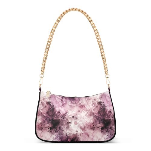 Sac femme aquarelle abstrait splash-ink violet foncé sac à main épaule fête des mères