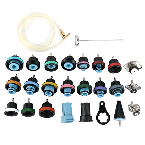 OIMERRY 28PCS Universal Radiator Pressure Tester for Vehicles, Vacuum Type Coolant System Pressure Leak Tester Kit