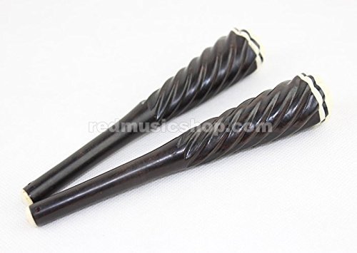 Red Music Shop Ebony Erhu Pegs, Spiral, 2 Pieces, Customizable
