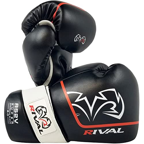 RIVAL Boxing RS2V 2.0 Super Sparring Gloves - Uses a Single Strap, Hook and Loop System Instead of Laces, Soft Inner Lining