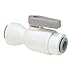 Parker LFPP6VUC6 Polypropylene Ball Valve, Tube to Tube, Polypropylene, Push-to-Connect Union, 3/8"