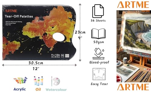 EXERZ – Pacote com 2-36 folhas/paleta de descarte de papel 23 x 20,5 cm/50 g/m² de papel revestido c