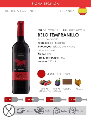 Bodegas Los Tinos Vinho Belo Tempranillo 2020 Tinto Espanha 750Ml