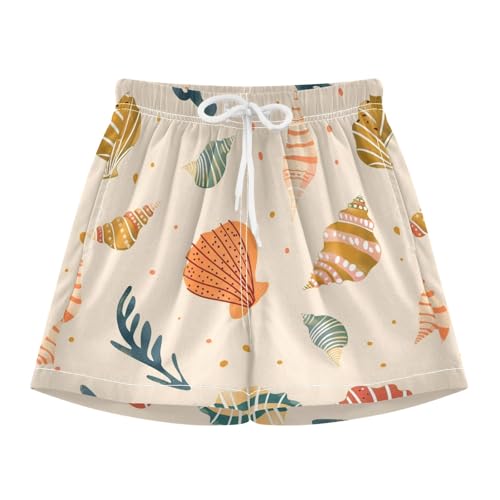 Bolaz Toddler Boys Swimwear Swim Trunks with Compression Liner 4T Ocean Shell