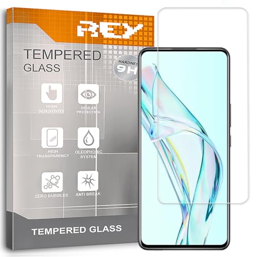 REY Pack 2X Displayschutz aus gehärtetem Glas für ZTE AXON 20 5G - ZTE AXON 30 5G, Schutzfolie, Bildschirmschutzfolie 9H+ Festigkeit, Anti-Kratzen-Öl-Bläschen