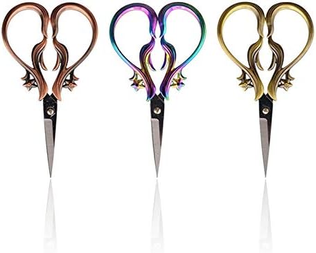 Craft Scissors 1Pcs Retro Stainless Steel Sewing Scissors Vintage Embroidery Scissors Tailor Scissor Styling Thread Scissor Yarn Shears Scissors