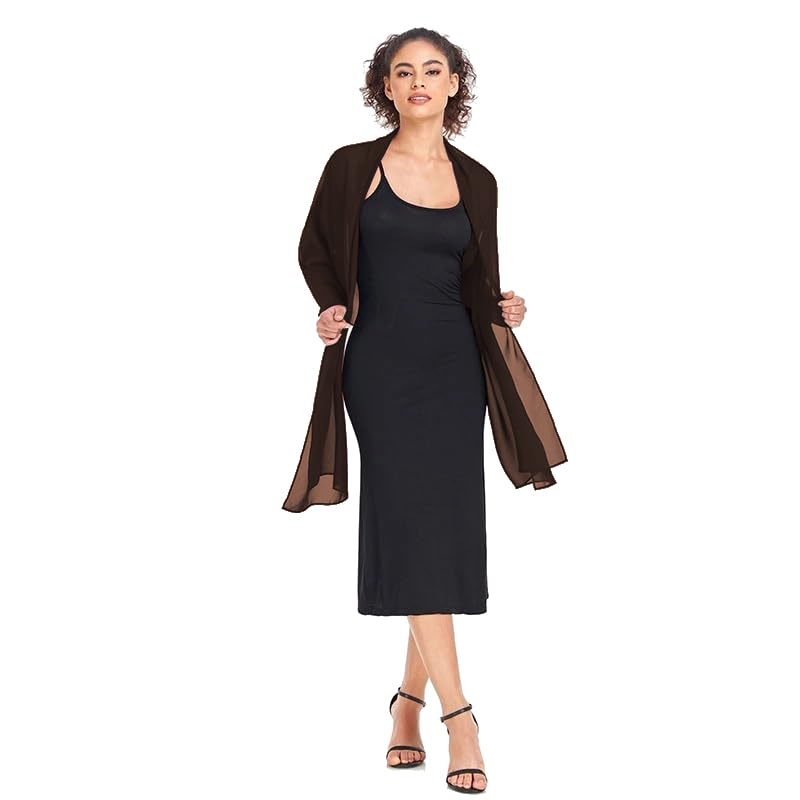 Van Der Rich ® - Estola de Gasa de Seda Bufanda Chal Ligero - Mujer