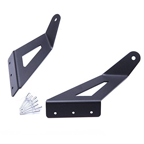 Eyourlife Upper Windshield Mounting Brackets Fit for 54 Inch Curved LED Light Bar for 1999-2015 4WD 2WD Ford F250