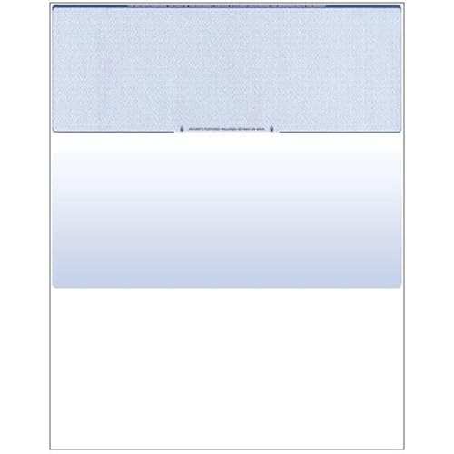 Compuchecks Check on Top Blank Check Paper - 100 Pack, Quick-Books & Laser Printer Compatible - Security Business Checks with Voucher - 8.5" x 11" Blue Diamond