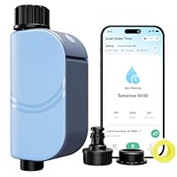 EZAIoT Bewässerungscomputer WLAN mit Durchflussmesser – Smarte App-Steuerung für Garten & Rasen, Mengen- & Zeitbasierte Bewässerung, Regenverzögerung