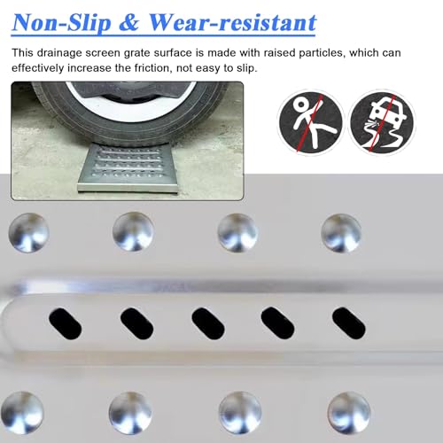 Grille de drainage anti-inondation caniveau résistant acier inoxydable 304 - 6