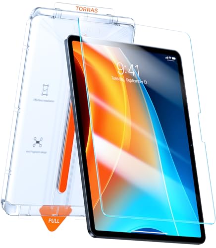TORRAS for iPad Pro 13 Inch Screen Protector M5 2025 & M4 2024, Military Grade Shatterproof, TOP 9H+ Tempered Glass, One-Pull Installation, Anti-Scratch, Bubble Free, Apple Pencil Compatible, HD Clarity