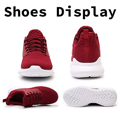 Image of Akk Womens Walking Shoes - Slip On Tennis Running Shoes Memory Foam Lightweight Work Sneakers for Indoor Outdoor Gym