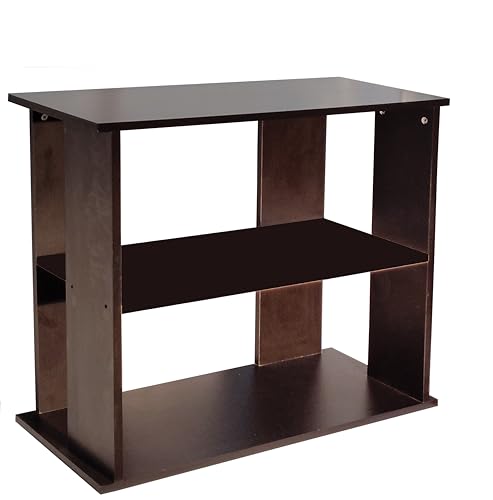 Image of AAROORA Engineered Wood TV Table Centre Unit 2 Shelf | Visual Feature of a Room | Home Decoration, Modern | Comfort and Usability | Multipurpose Storage Table (Dark Wenge Finish)