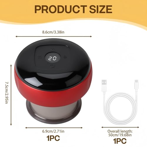 5-in-1 Smart Cupping Therapy Set, Electric Cupping Massager with 12 Adjustable Suction & Heat Levels, Red Light Therapy, Multifunctional Cupping Therapy Device for Relief and Relaxation - Image 3