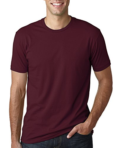 Next Level Premium Fit Extreme Soft Rib Knit Jersey T-Shirt, Maroon, Medium