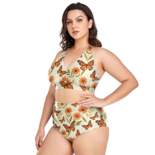 Bikini grande taille taille haute galbant et réglable