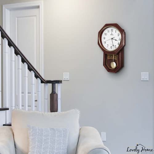 Lovely Home Essentials 43237-2 Pendulum Wall Clock - Regulator Clock thumb #8