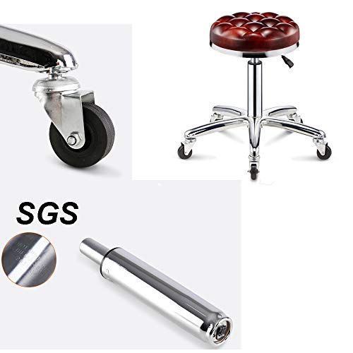 Bar stool chromé à hauteur réglable avec coussin rond de 13 pouces
