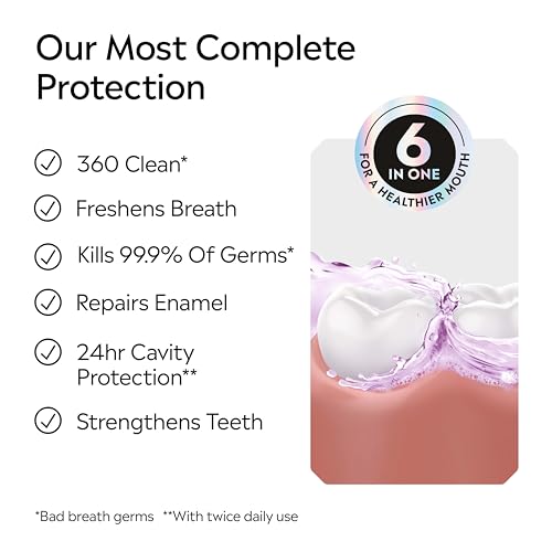 Image of Listerine Mouthwash Total Care Mild Mint, Alcohol Free Mouthwash for Adults, Fluoride Mouth Rinse, Non Alcohol Anticavity Oral Rinse, Kills 99.9% of Bad Breath Germs, 500 mL