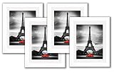 Studio 500, 4-Value Luxury Pack of 10 by 13-inch Real Solid Pine Wood Photo Frames, Tempered Glass,