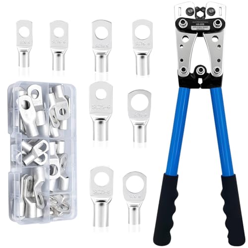 Osznmmg Battery Cable Crimping Tool Set with Copper Terminals