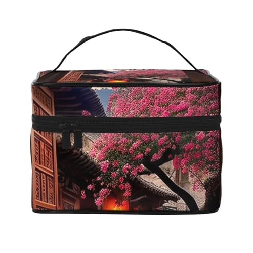 美しい風景13 化粧ポーチ メイクボックス 化粧品収納 洗面用具ポーチ コスメポーチ 大容量 可愛い 軽量 防水 ポーチ コスメぽーち 男女兼用