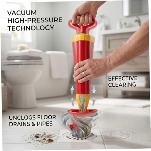 Desatascador de inodoro de baño con copa curva para desatascar tuberías 6