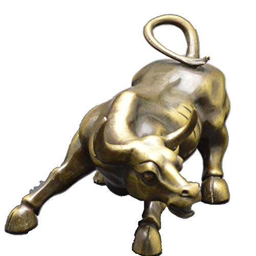 Statue taureau en cuivre pur, idée cadeau d'exception pour la maison