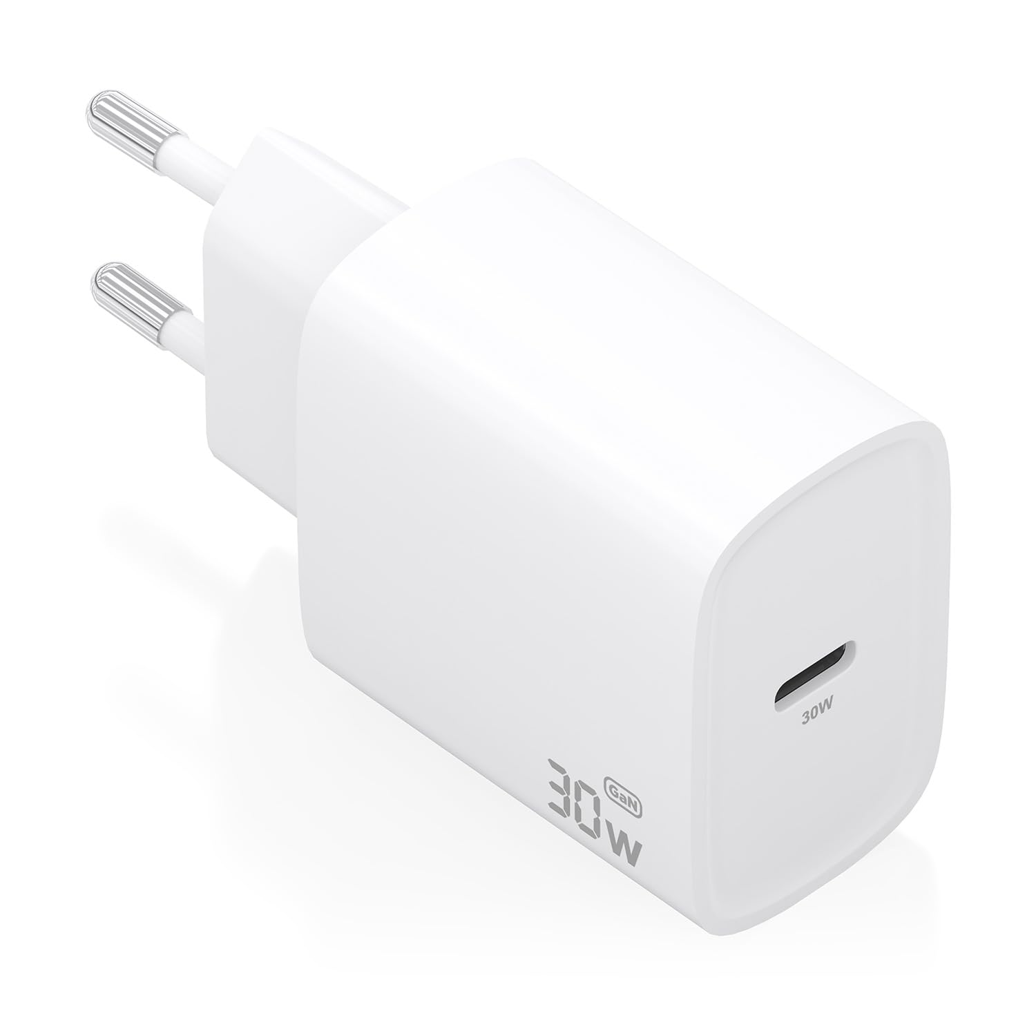 Cargador de Pared GaN Aisens A110-0950/ 1xUSB Tipo-C/ 30W/ Blanco