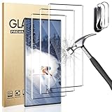 3 Pack Galaxy Note 10 Tempered Glass Screen Protector, 2Pakc Camera Lens Film 9H Hardness 3D Fulll Coverage Case Friendly Compatible with UltraSonic Fingerprint for Samsung Galaxy Note 10(6.3 Inch)