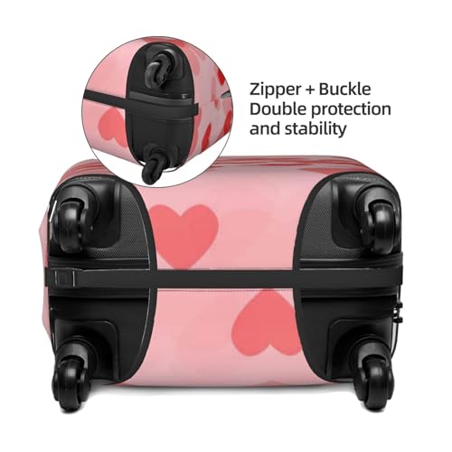 Red Hearts Print Luggage Suitcase Covers Elastic Washable Luggage Protector Luggage Covers For Suitcase4