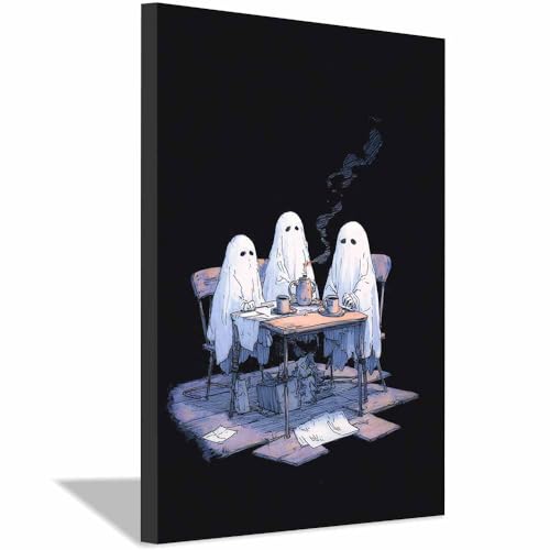 Oeuvres d'art d'Halloween fantômes XENIOU tableau toile 40x60cm salon bureau