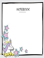 Notebook: Cute unicorn on grey cover and Dot Graph Line Sketch pages, Extra large (8.5 x 11) inches, 110 pages, White paper 1987518543 Book Cover