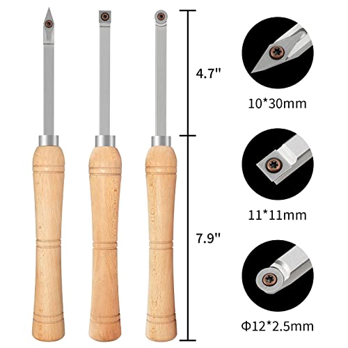 DEEFIINE 3pcs Mini Carbide Lathe Set