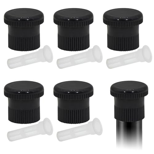 5 Pack Spray Shut Off Nozzle Compatible with Hunter Pro Spray PS Ultra Heads 916400sp, Sprinkler Head Cap Replacement for Automatic Irrigation Water System, Black