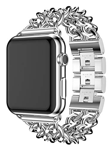 isp 正規品 Apple Watch 交換ベルト バンド ストラップ series4/3/2/1 40/44/38/42mm アップルウォッチ シリーズ ステンレス チェーン