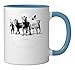 Disney Mufasa: The Lion King Movie Black & White Characters Ceramic Mug, Blue/White