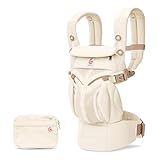 Ergobaby Mochila Portabebé Ergonómica Omni Classic Mesh 4-Posiciones de Porteo, Porta Bebe con Soporte Lumbar, Luminous Ivory