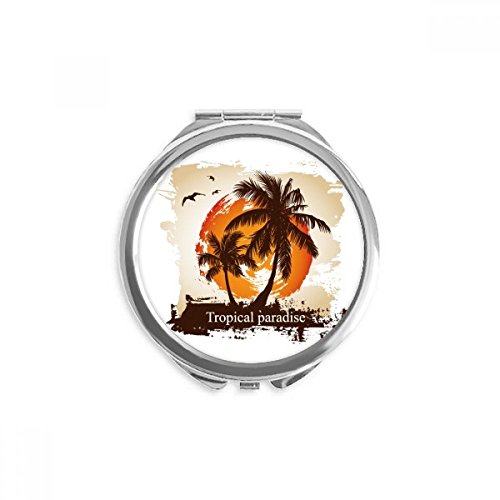 Miroir portable de maquillage format compact rond pour petits sacs