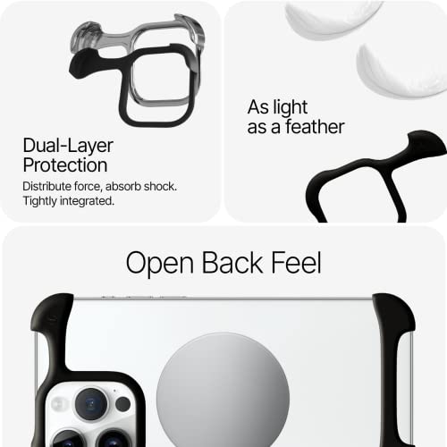 Arc Pulse Designed For Iphone 14 Pro Phone Case (2023), Sleek Minimalist Protective Shock Absorption Aerospace Grade Aluminum Shells + Elastomer Inlays Easy Fit 6.12 Inch (Aluminum Matte Black) #TOP5