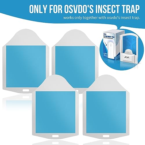 Image of OSVDO Trap Refills, Flying Insect Trap Refill Kit NO Device - 4 Pcs Glue Cards, Each Glue Card Lasts up to 65-Day or Until Full Flying Insect Trap (4 x Refills)