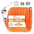 Ficstar 30FT Heated Drinking Water Hose for RV, Heated Water Hose Antifreeze to -45°F, 5/8" I.D. with 3/4" GHT Adapter, Lead and BPA Free,No Odor