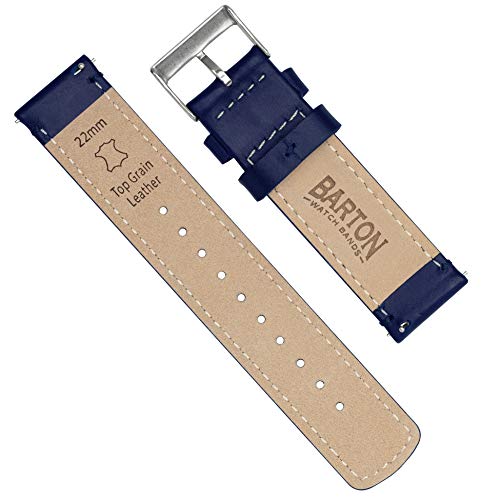 Image of BARTON WATCH BANDS - Top Grain Leather Watch Bands Compatible with Apple Watch Models - 1, 2, 3, 4, 5, 6, 7, 8, 9, 10, SE, Ultra & Ultra 2